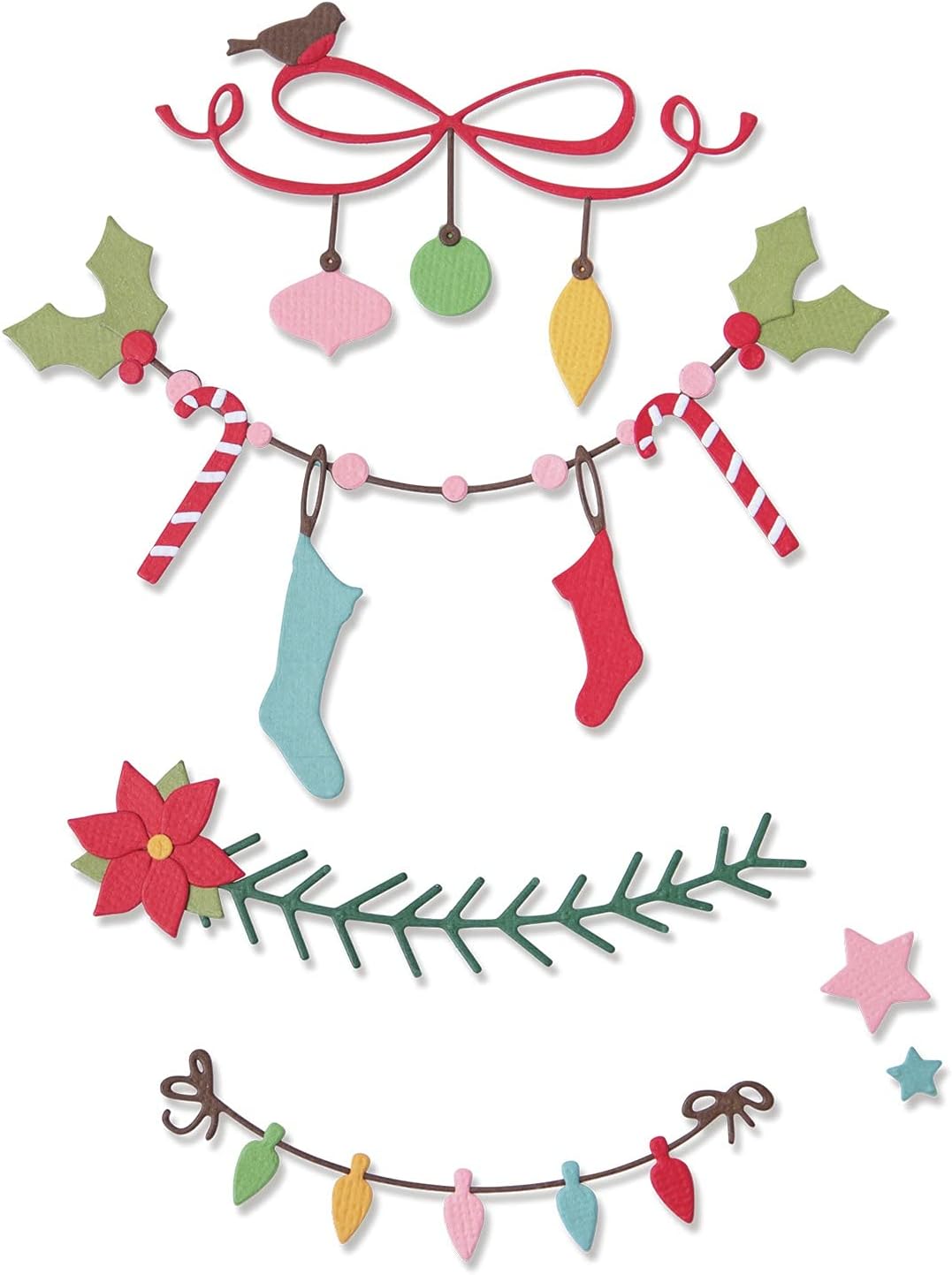 Thinlits Stanzset 14 Stück - Weihnachtsbordüren - Kidis Art