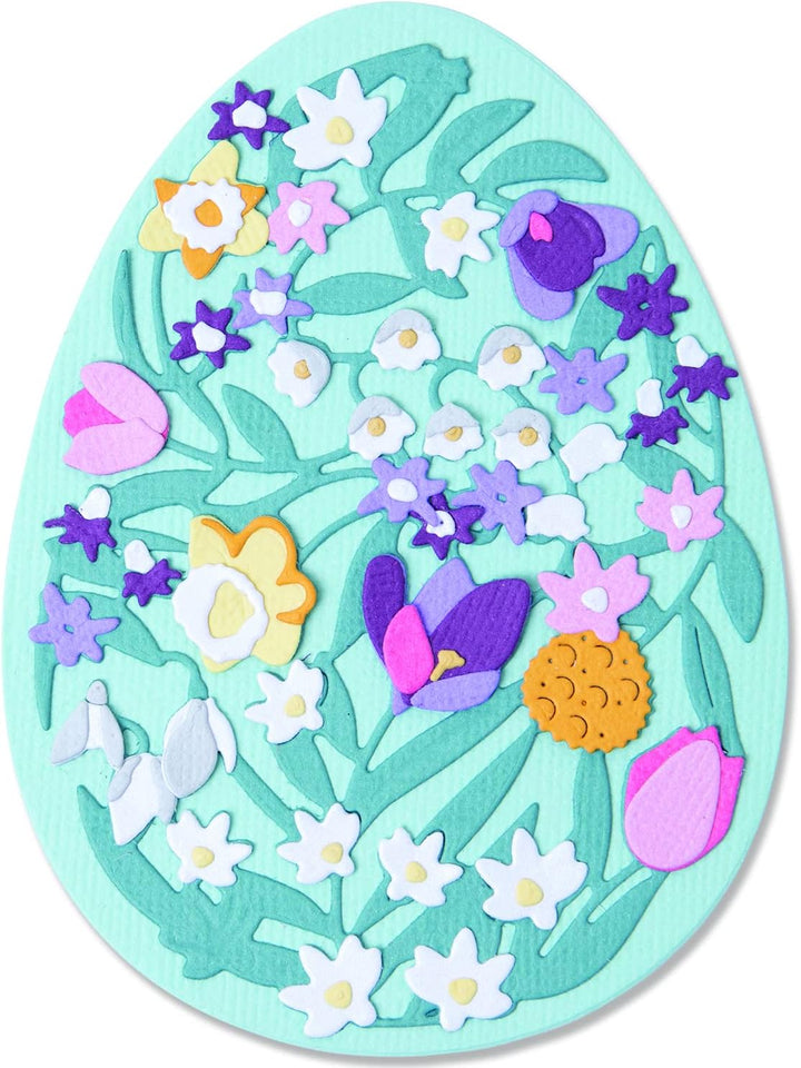 Thinlits Stanzset 15 Stück - Florales Osterei by Jenna Rushforth - Kidis Art
