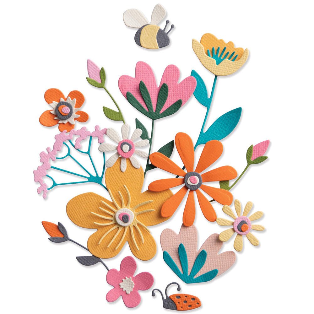 Thinlits Stanzset 16 Stück - Fabelhafte kühne Blumen - Kidis Art