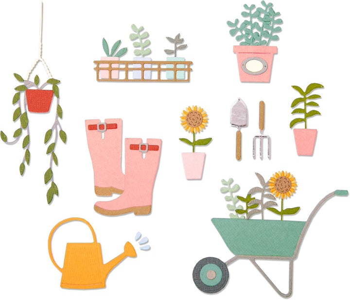Thinlits Stanzset 23 Stück - Gartenarbeit by Sophie Giular - Kidis Art
