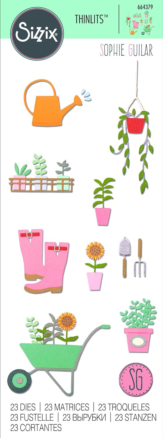 Thinlits Stanzset 23 Stück - Gartenarbeit by Sophie Giular - Kidis Art