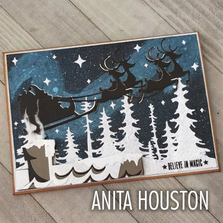 Thinlits Stanzset 3 Stück - Renntierschlitten by Tim Holtz - Kidis Art