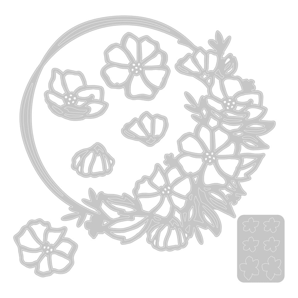 Thinlits Stanzset 7 Stück - Blumenkranz - Kidis Art