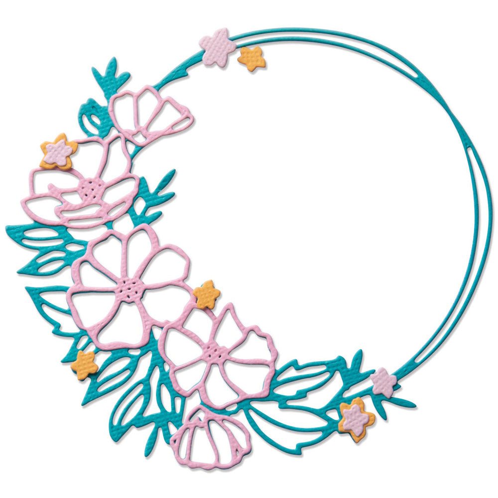 Thinlits Stanzset 7 Stück - Blumenkranz - Kidis Art