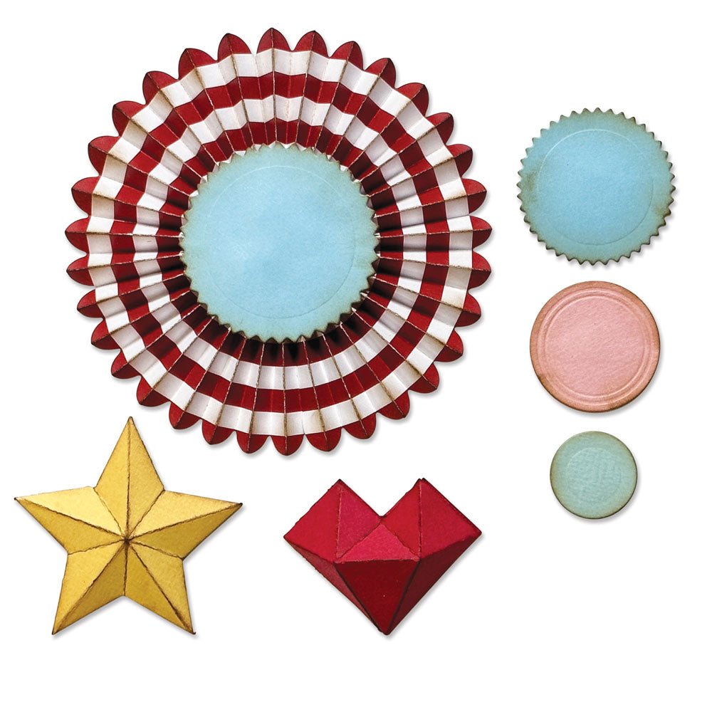 Thinlits Stanzset 7 Stück - Vault Rosettes by Tim Holz - Kidis Art