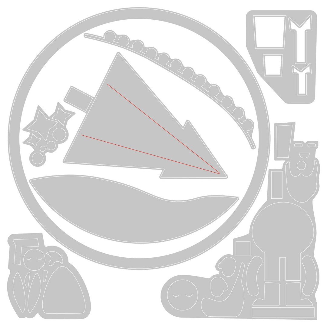 Thinlits Stanzset 8 Stück - Schnee Dome by Jenna Rushforth - Kidis Art