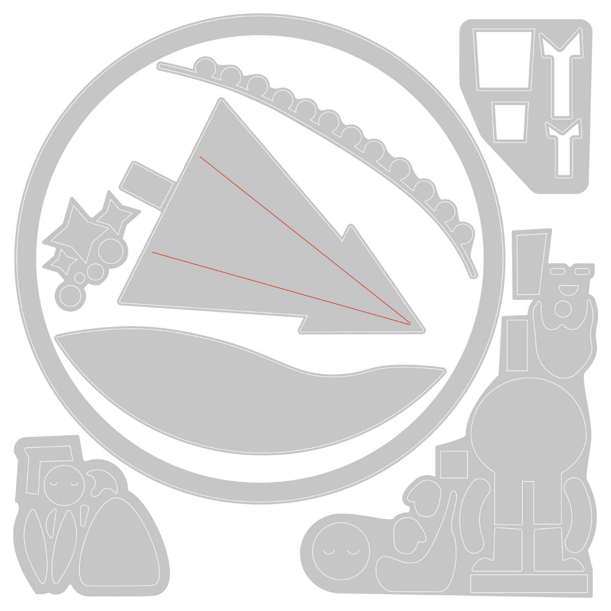 Thinlits Stanzset 8 Stück - Schnee Dome by Jenna Rushforth - Kidis Art