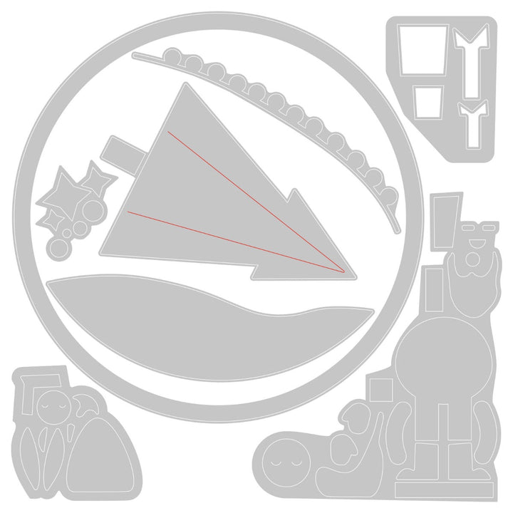 Thinlits Stanzset 8 Stück - Schnee Dome by Jenna Rushforth - Kidis Art