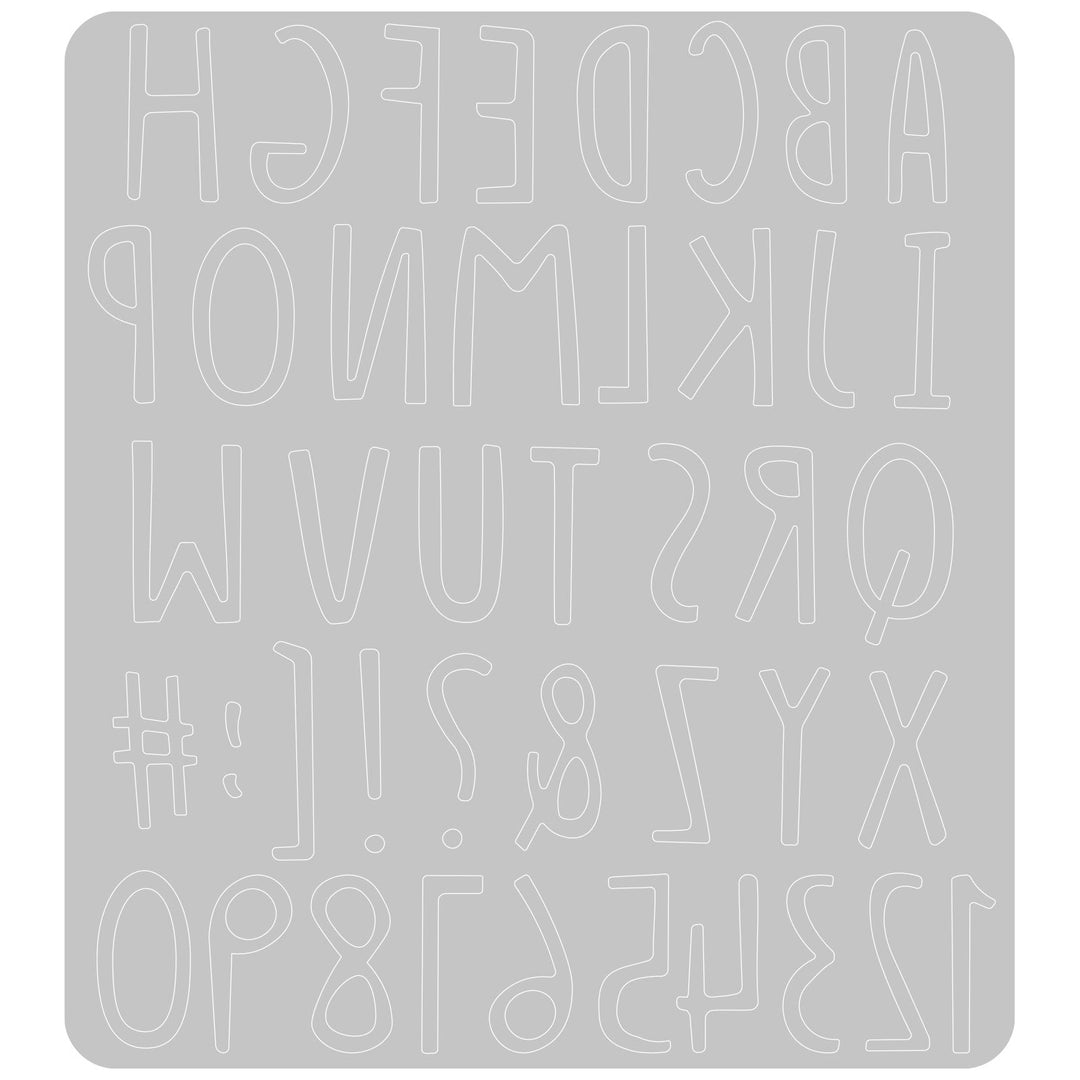 Thinlits Stanzset - Handgezeichnetes Alphabet - Kidis Art