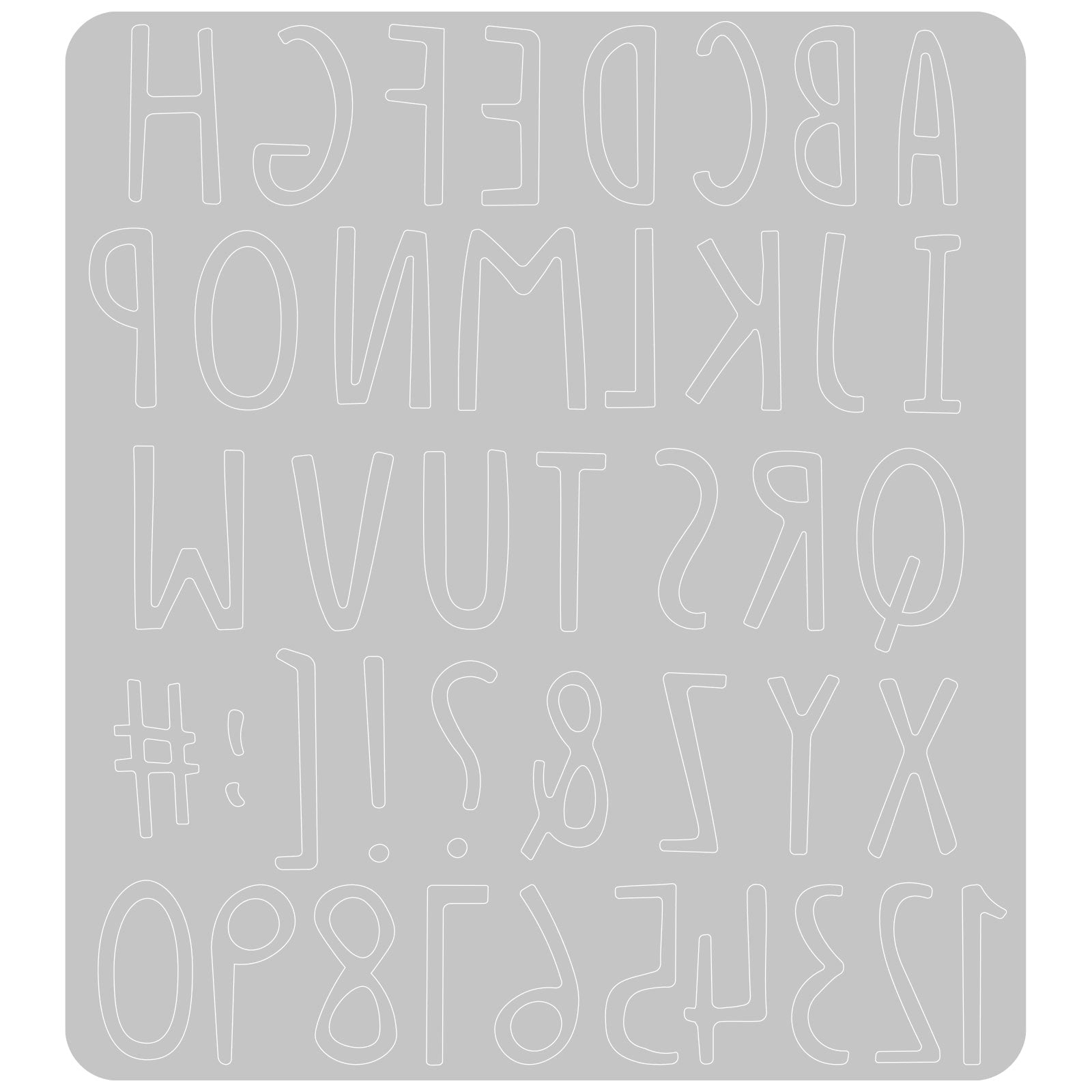 Thinlits Stanzset - Handgezeichnetes Alphabet - Kidis Art