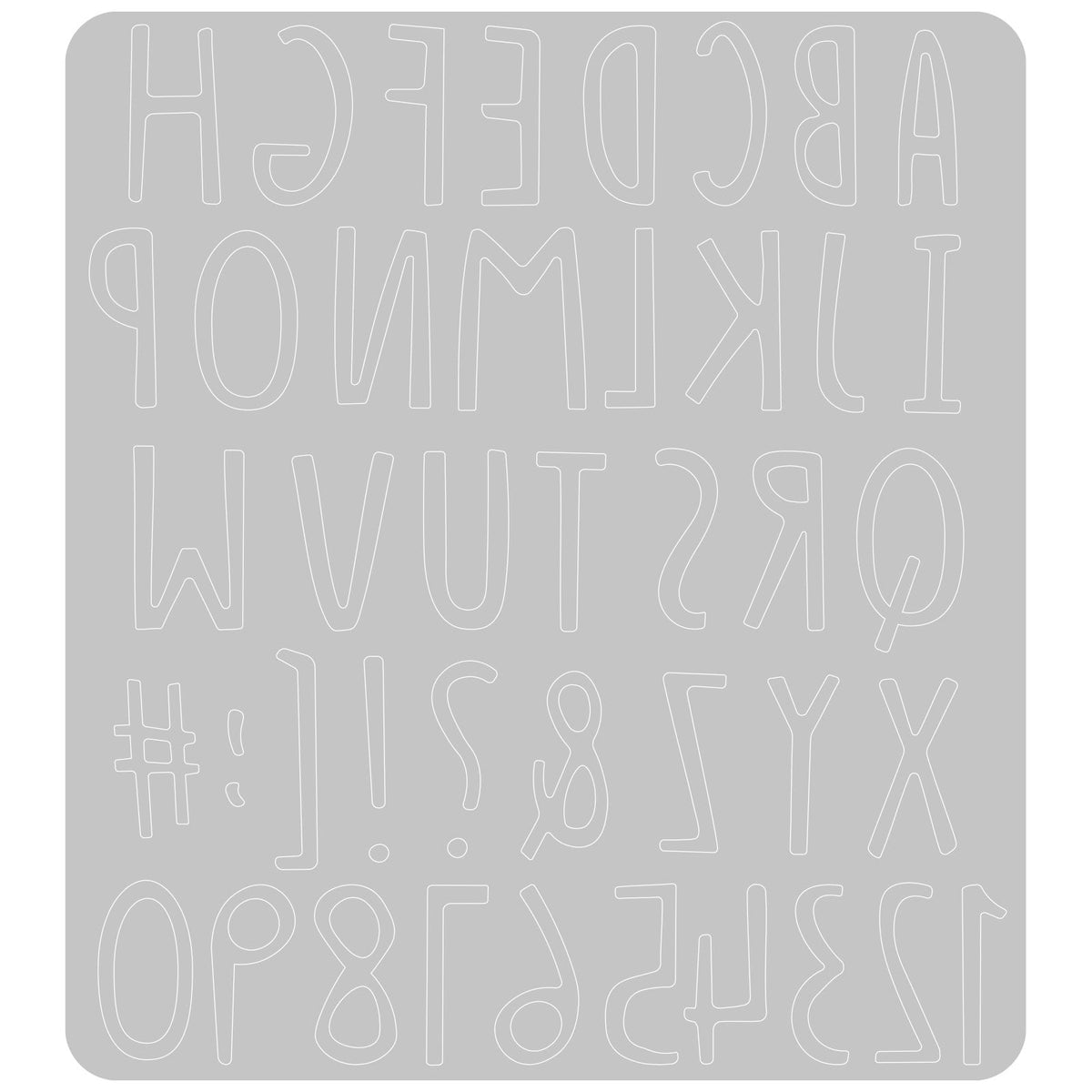 Thinlits Stanzset - Handgezeichnetes Alphabet - Kidis Art
