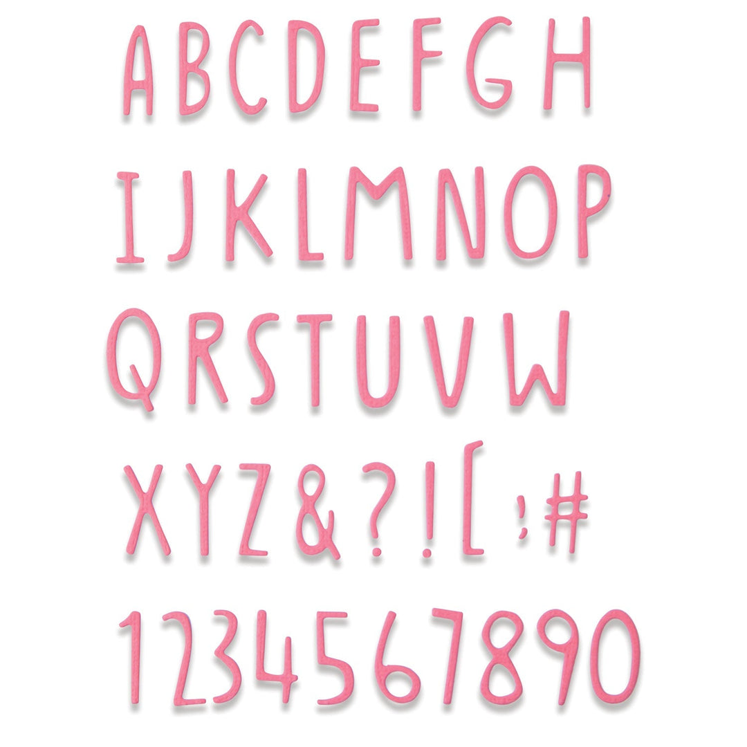 Thinlits Stanzset - Handgezeichnetes Alphabet - Kidis Art