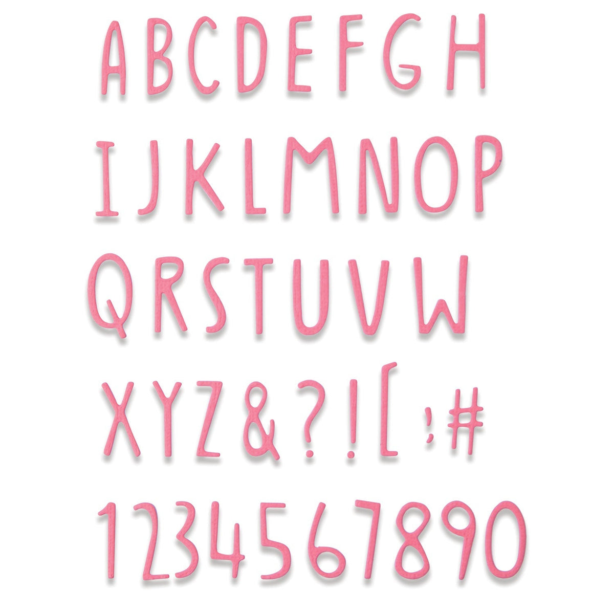 Thinlits Stanzset - Handgezeichnetes Alphabet - Kidis Art
