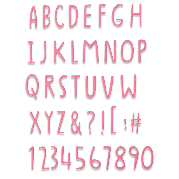 Thinlits Stanzset - Handgezeichnetes Alphabet - Kidis Art
