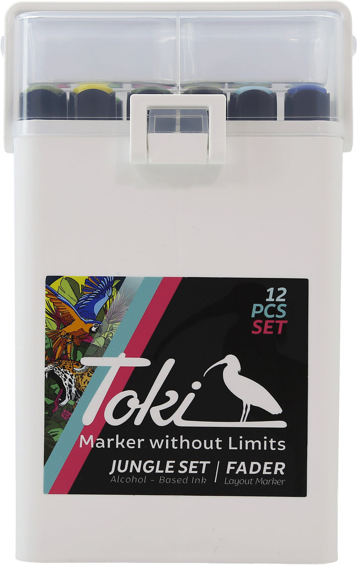 Toki Fader Marker 12er Jungle Set