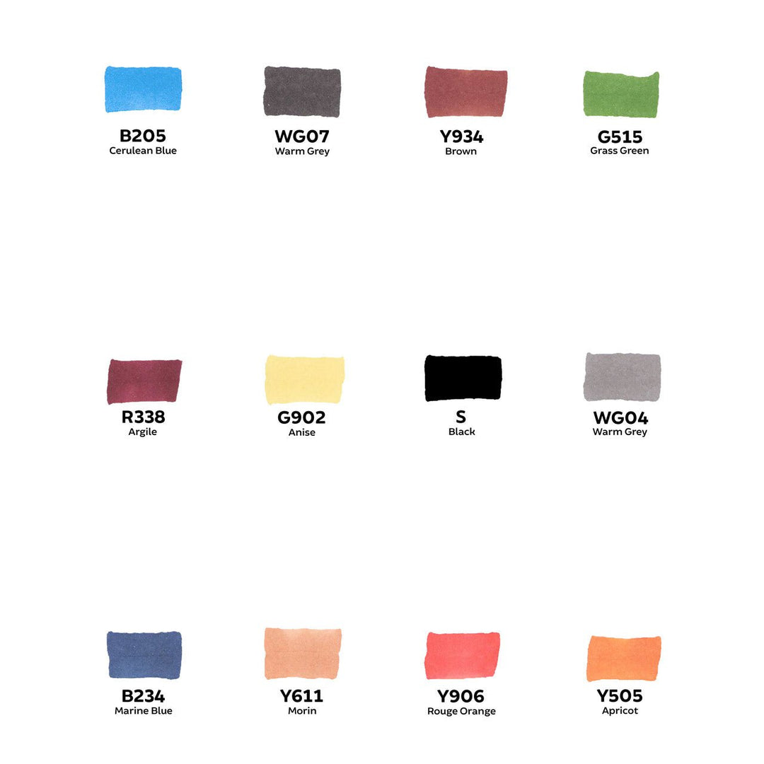 Toki Fader Marker 12er Comic Set - Kidis Art