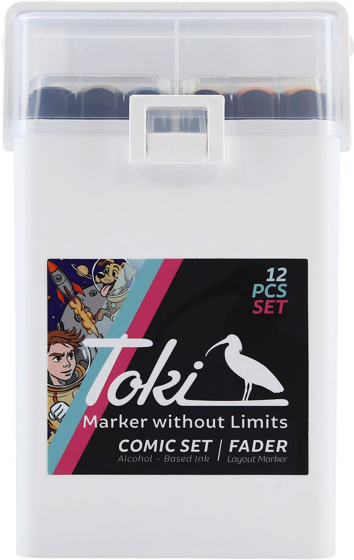Toki Fader Marker 12er Comic Set - Kidis Art