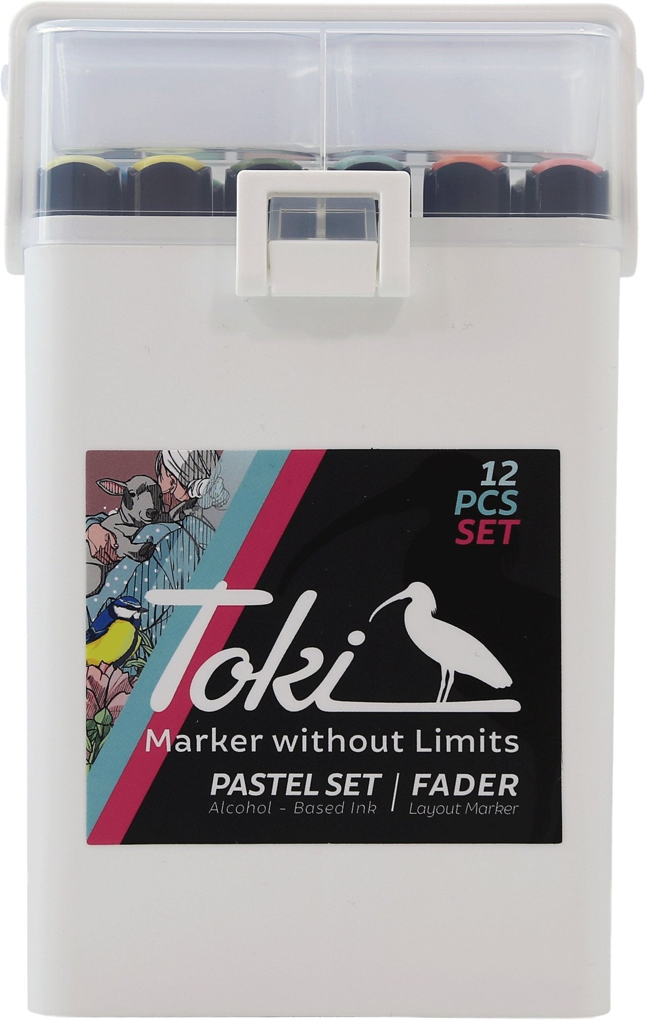 Toki Fader Marker 12er Pastell Set - Kidis Art