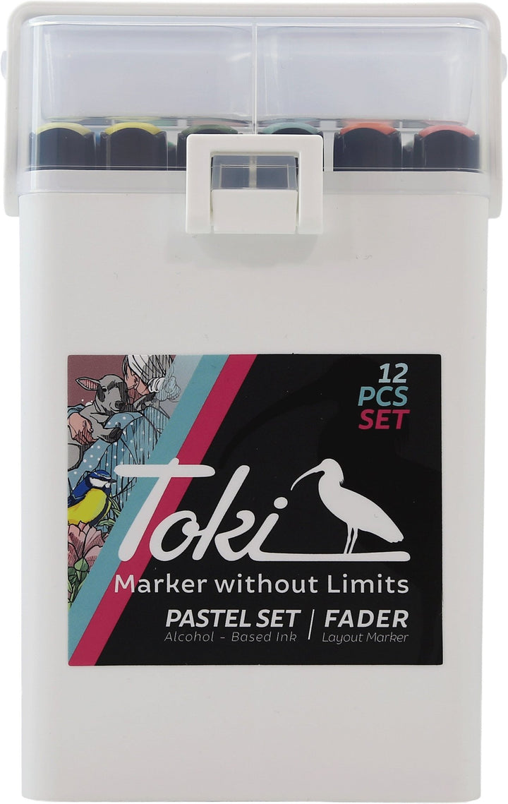 Toki Fader Marker 12er Pastell Set - Kidis Art