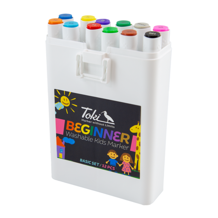 Toki Beginner Kids Marker 12-Piece Set - Basic