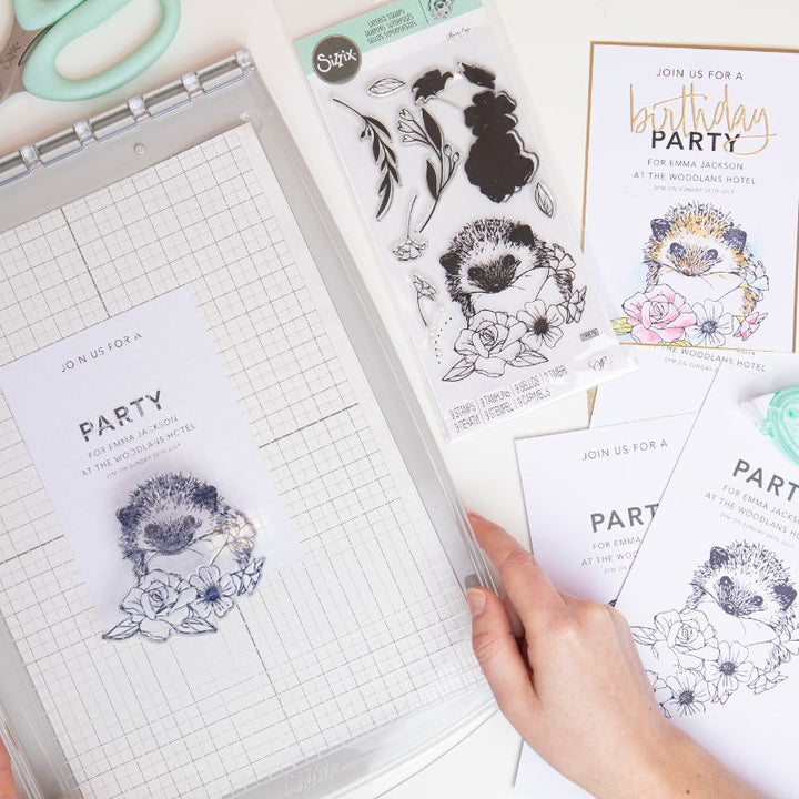 Transparentes Stempelset mit Schichten 9 Stück - Blumen-Igel von Olivia Rose - Kidis Art
