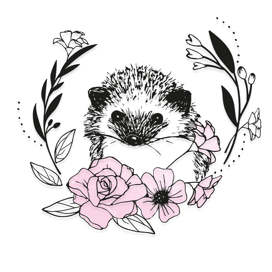 Transparentes Stempelset mit Schichten 9 Stück - Blumen-Igel von Olivia Rose - Kidis Art