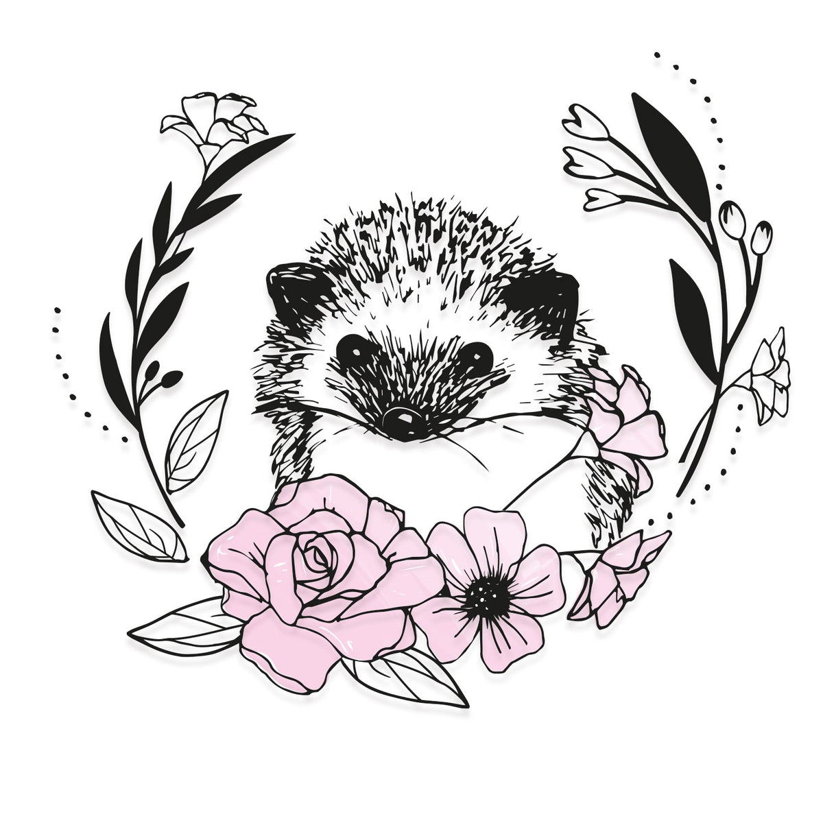 Transparentes Stempelset mit Schichten 9 Stück - Blumen-Igel von Olivia Rose - Kidis Art