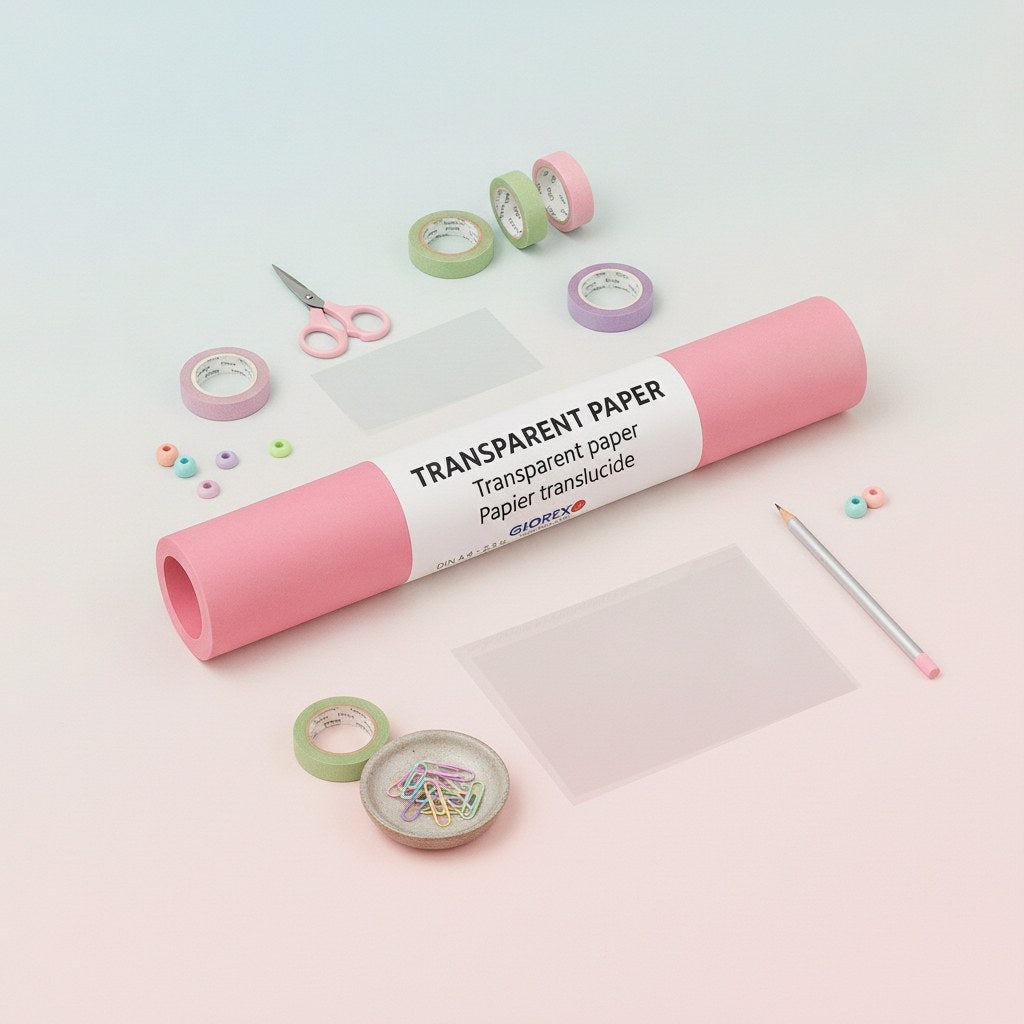 Transparentpapier rosa 1 Rolle - Kidis Art