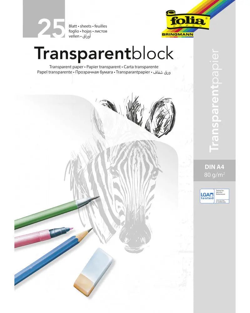 Transparentpapierblock 80g/m² - Kidis Art