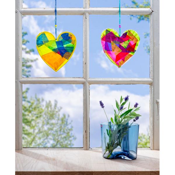 Transparentpapiermappe 42g/m² 18,5x29,7cm,10 Blatt sortiert - Kidis Art