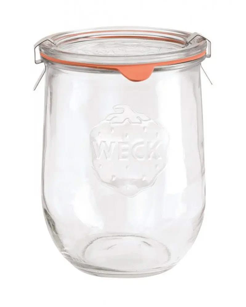 Tulpen-Randglas mit Glasdeckel, Dichtung und Klammern 1062ml - Kidis Art