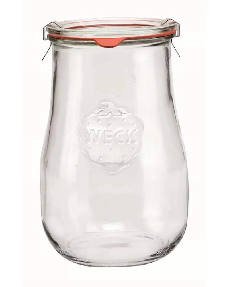 Tulpen-Randglas mit Glasdeckel, Dichtung und Klammern 1750ml - Kidis Art