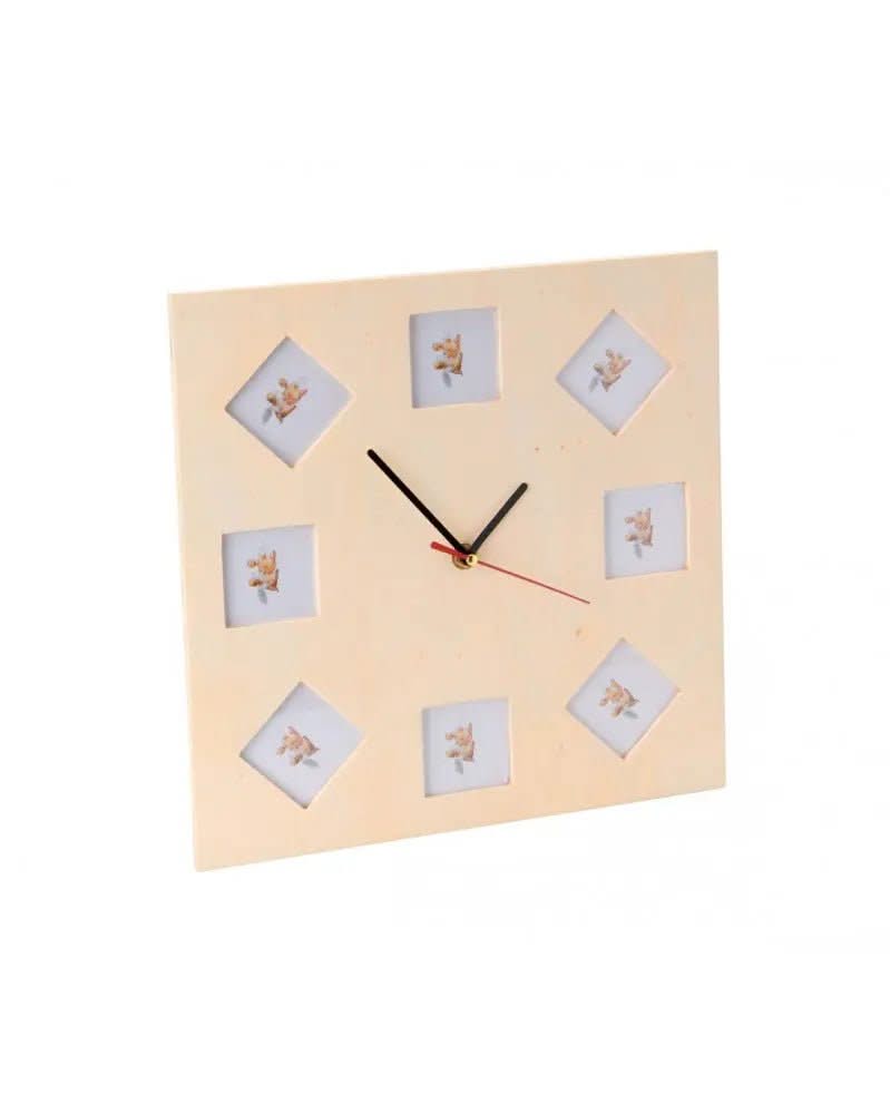 Uhr mit 8 Bilder 30x30cm - Kidis Art