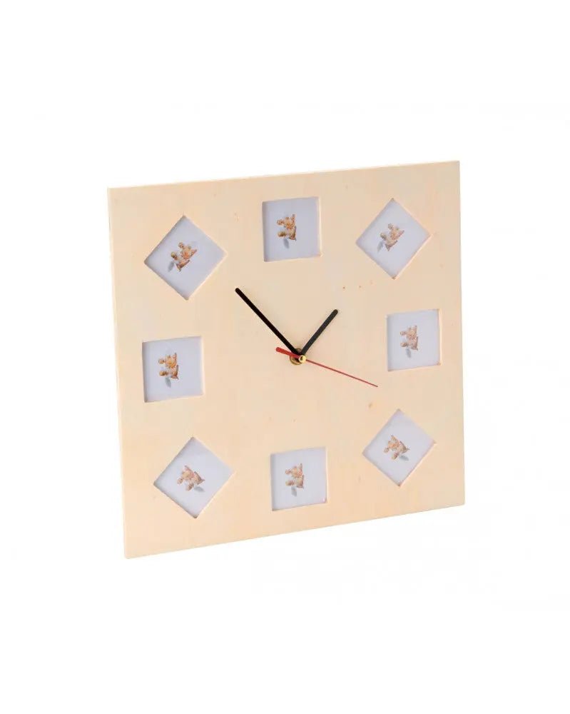Uhr mit 8 Bilder 30x30cm - Kidis Art