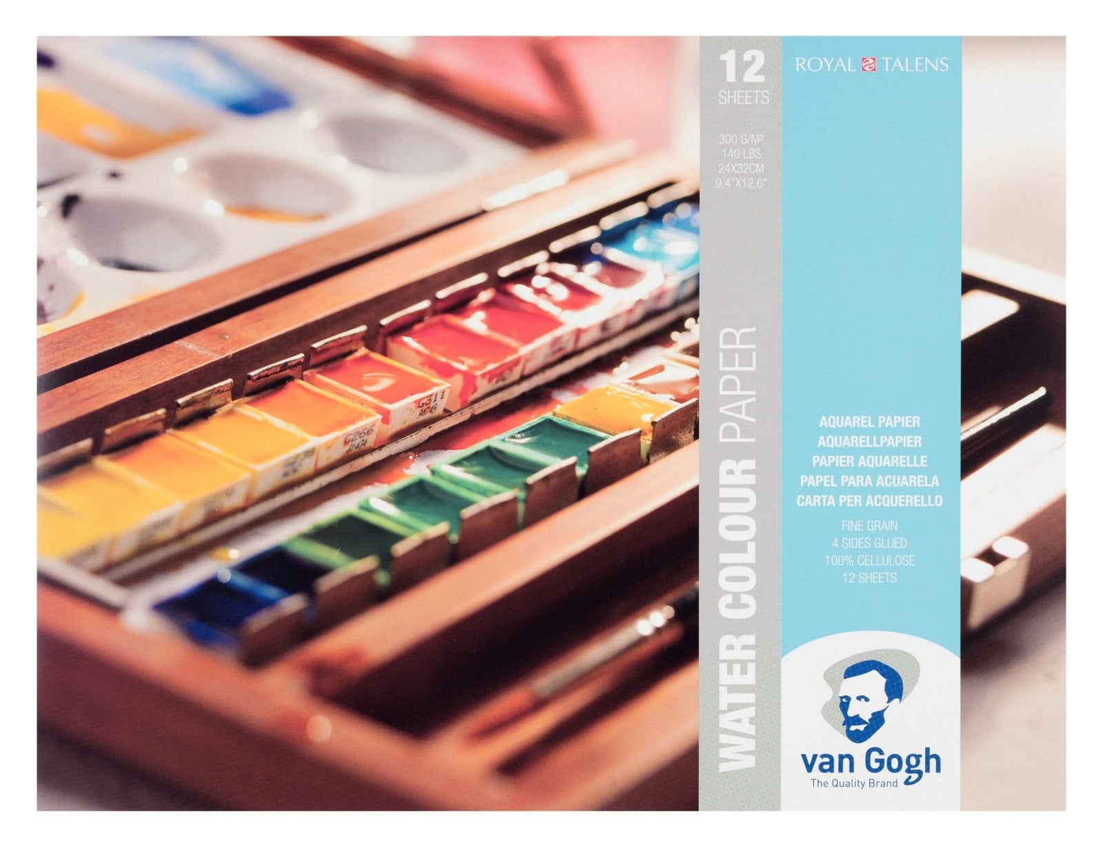 Van Gogh Aquarellpapierblock 12 Blatt 300 g / Format 24 x 32 cm - Kidis Art