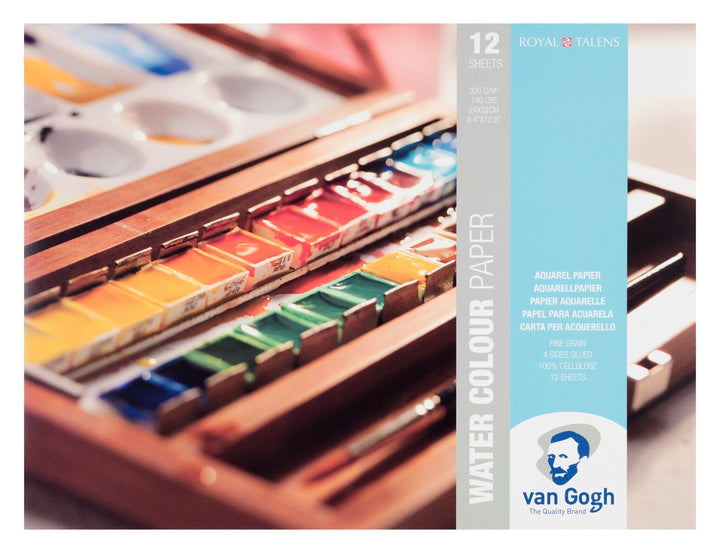 Van Gogh Aquarellpapierblock 12 Blatt 300 g / Format 24 x 32 cm - Kidis Art