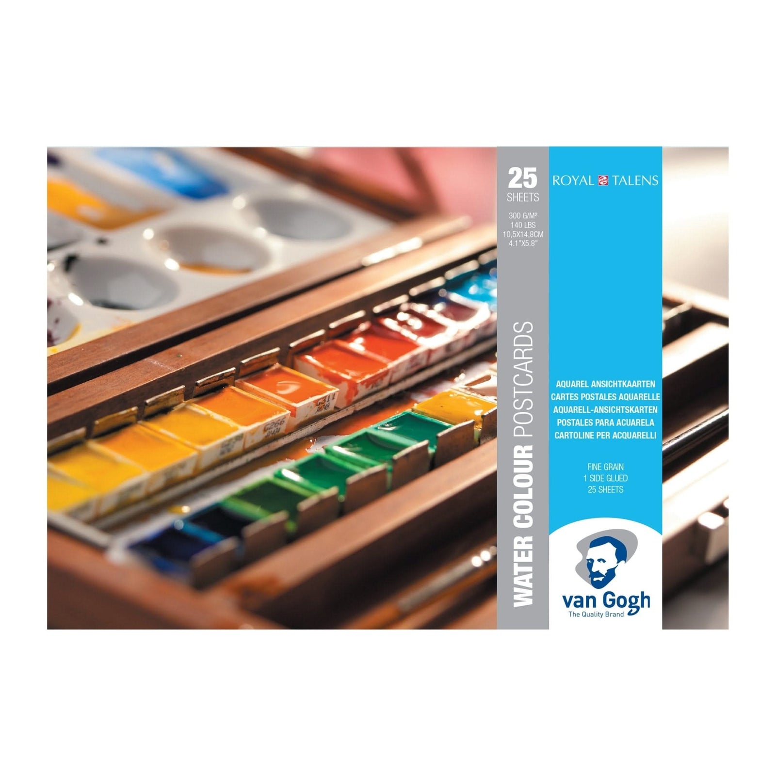 Van Gogh Aquarellpostkarte 10,5 x 14,8 cm 300 g 25 Blatter - Kidis Art
