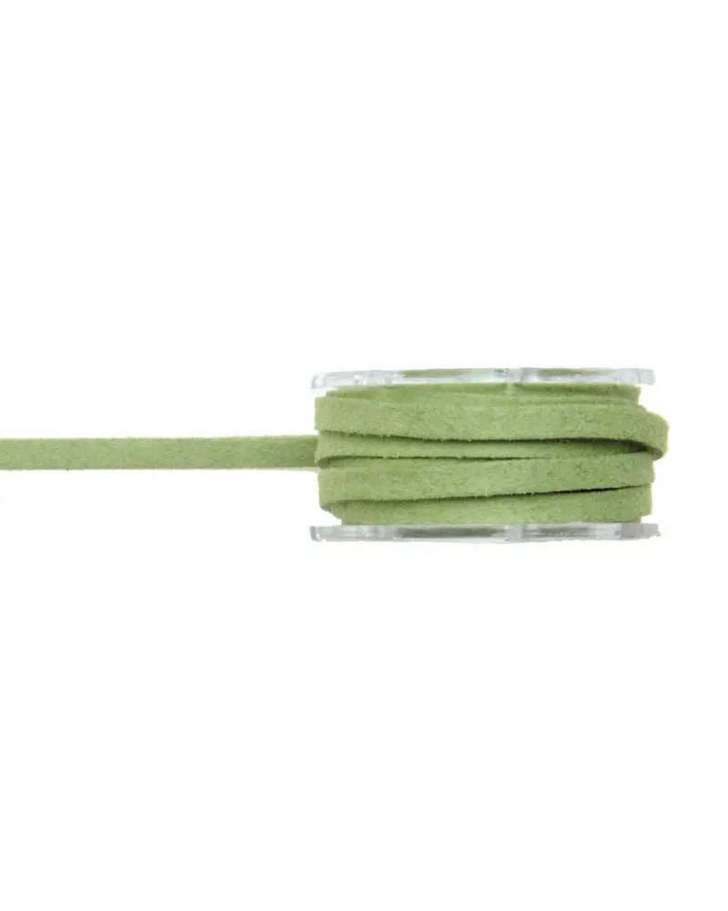 Velour - Lederband - Rolle 3mm/2m, flach beige - Kidis Art