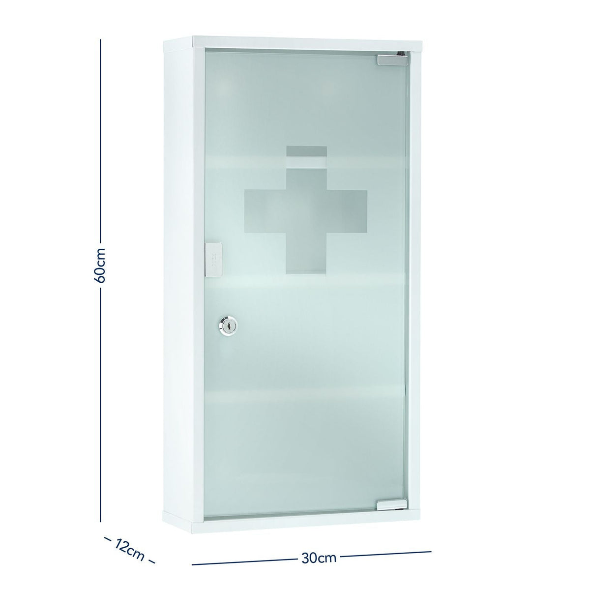 Verbandschrank DIN 13169 Weiß mit Glastür und 4 Fächern - Kidis Art