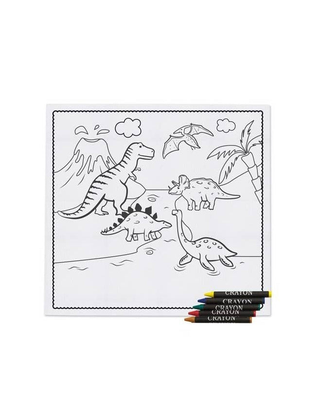 Vlies-Tischset zum Ausmalen mit 5 Wachsmalstiften - Kidis Art