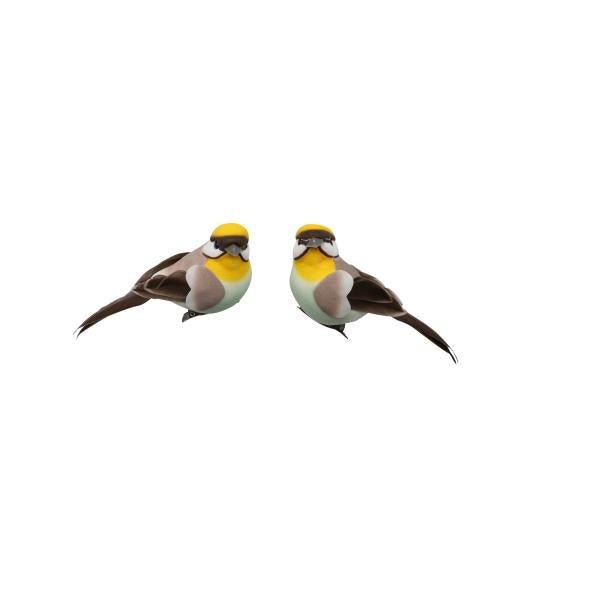 Vogel, gelb, 2 St. 9,5cm - Kidis Art