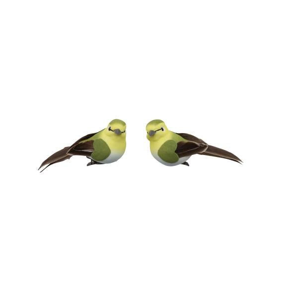 Vogel, grün, 2 St. 9,5cm - Kidis Art