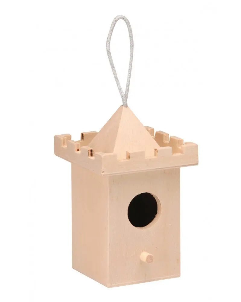 Vogelhäuschen mit 1 Loch 10x7,5x12,5cm, Pappel - Kidis Art