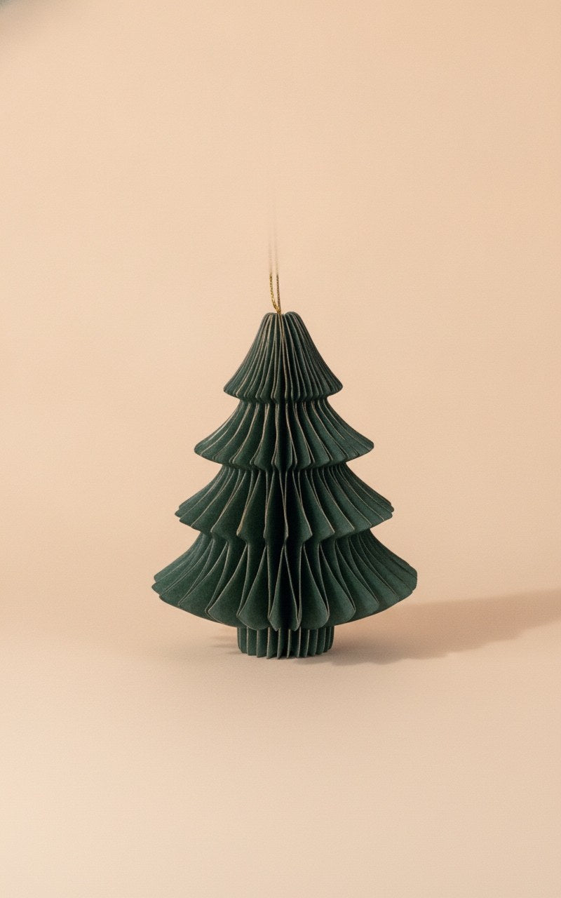 Wabenbaum mit Hänger, grün 10cm, 4St., Papier
