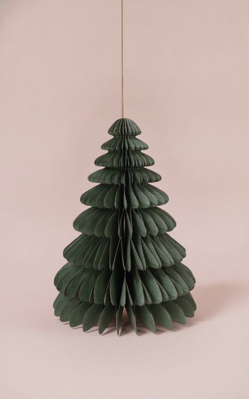 Wabenbaum mit Hänger, grün 20cm, 1St., Papier - Kidis Art