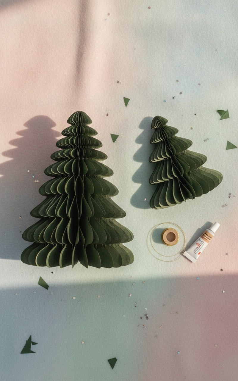 Wabenbaum mit Hänger, grün 20cm, 1St., Papier - Kidis Art