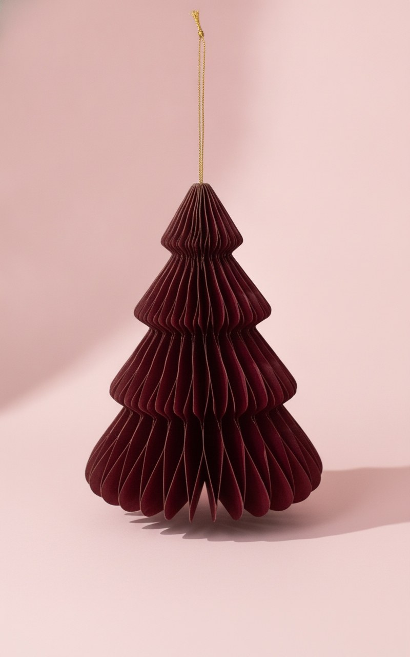 Wabenbaum mit Hänger, rot 20cm, 1St., Papier - Kidis Art
