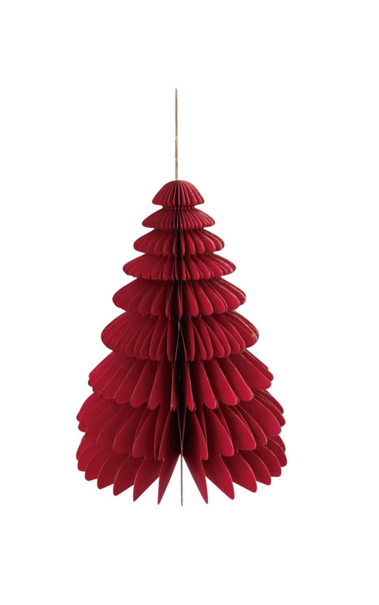 Wabenbaum mit Hänger, rot 32cm, 1St., Papier - Kidis Art