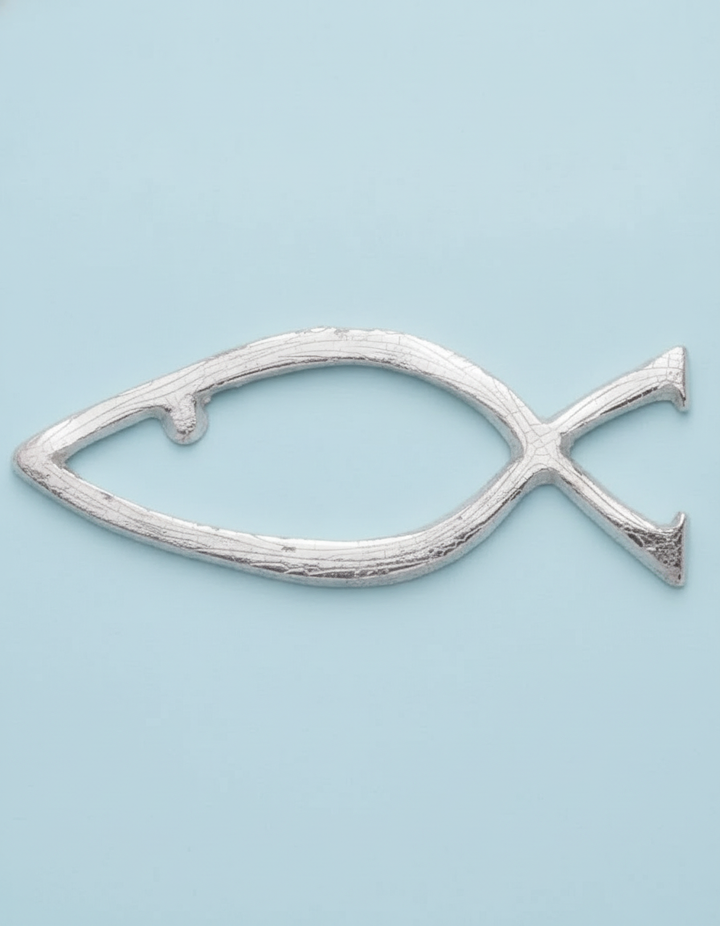 Wachsdekor Fisch silber - Kidis Art