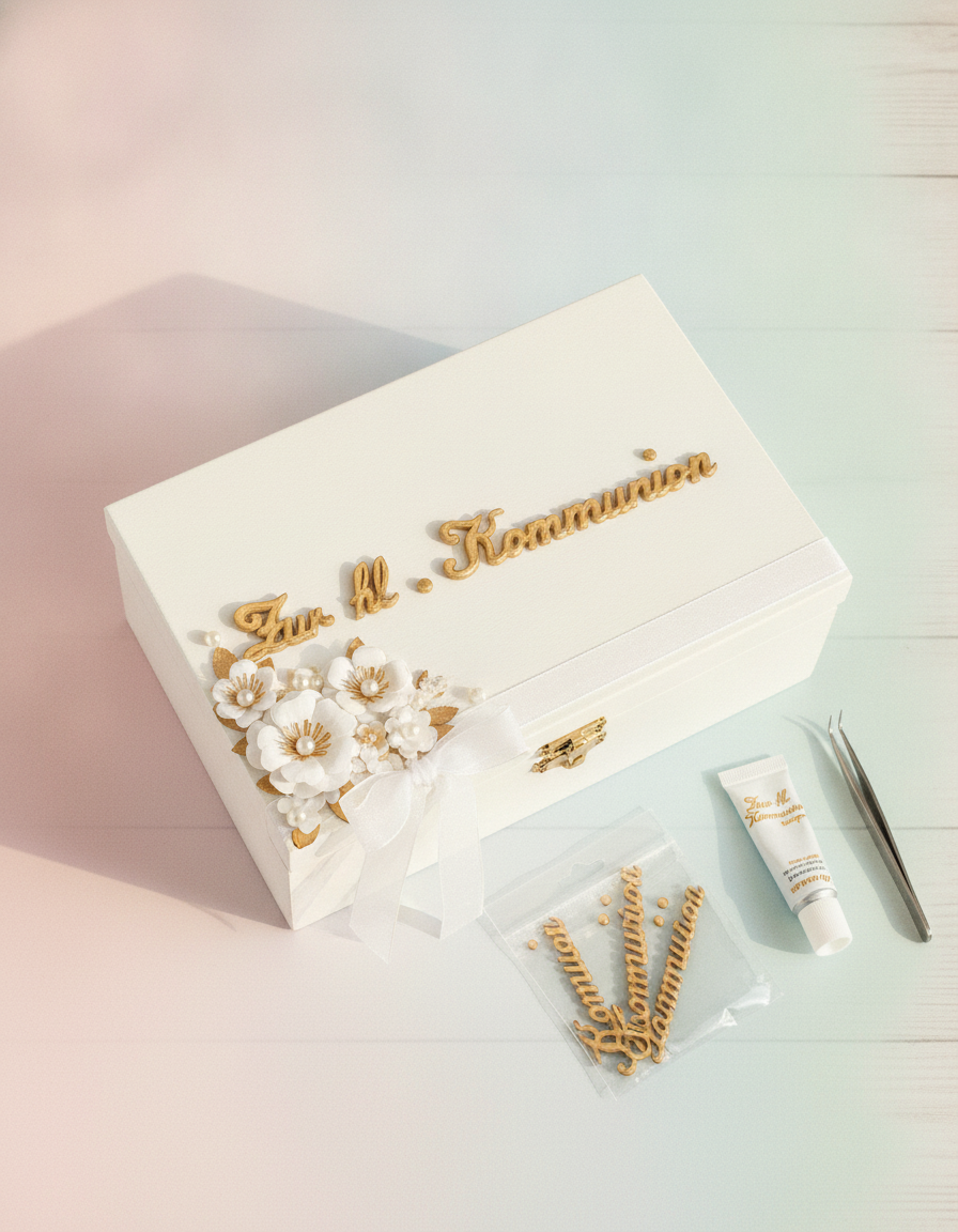 Wachsdekor 'Heilige Kommunion'' gold - Kidis Art